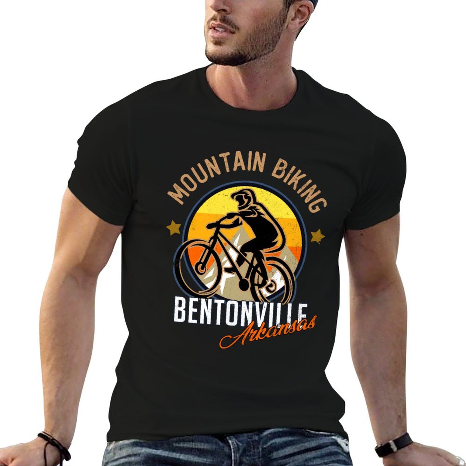 Mountain Biking Bentonville Arkansas - ベントンビル アーカンソー マウンテン バイキング Tシャツ ファッション