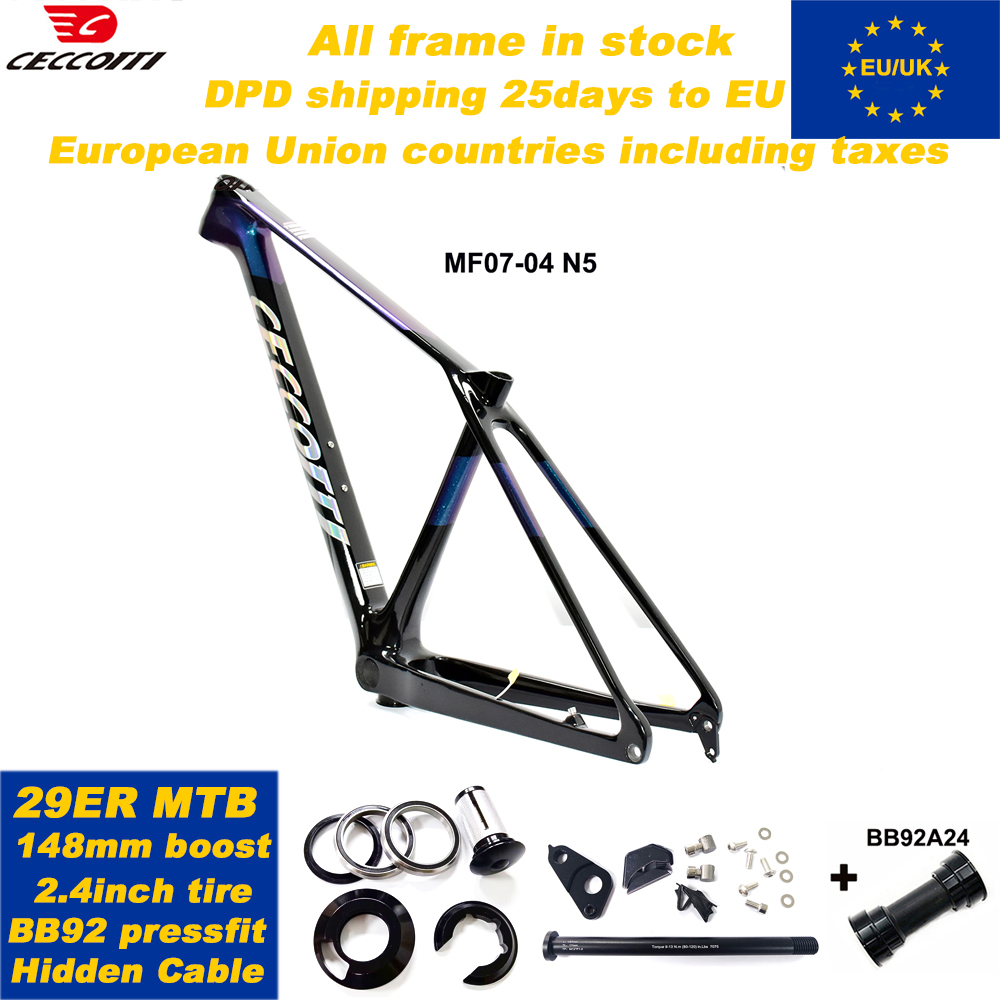 Mountain Biking In The Uk - CECCOTTIファクトリー29er MTB在庫あり 148mmブースト マウンテンバイクフレーム カーボン製 迅速配送