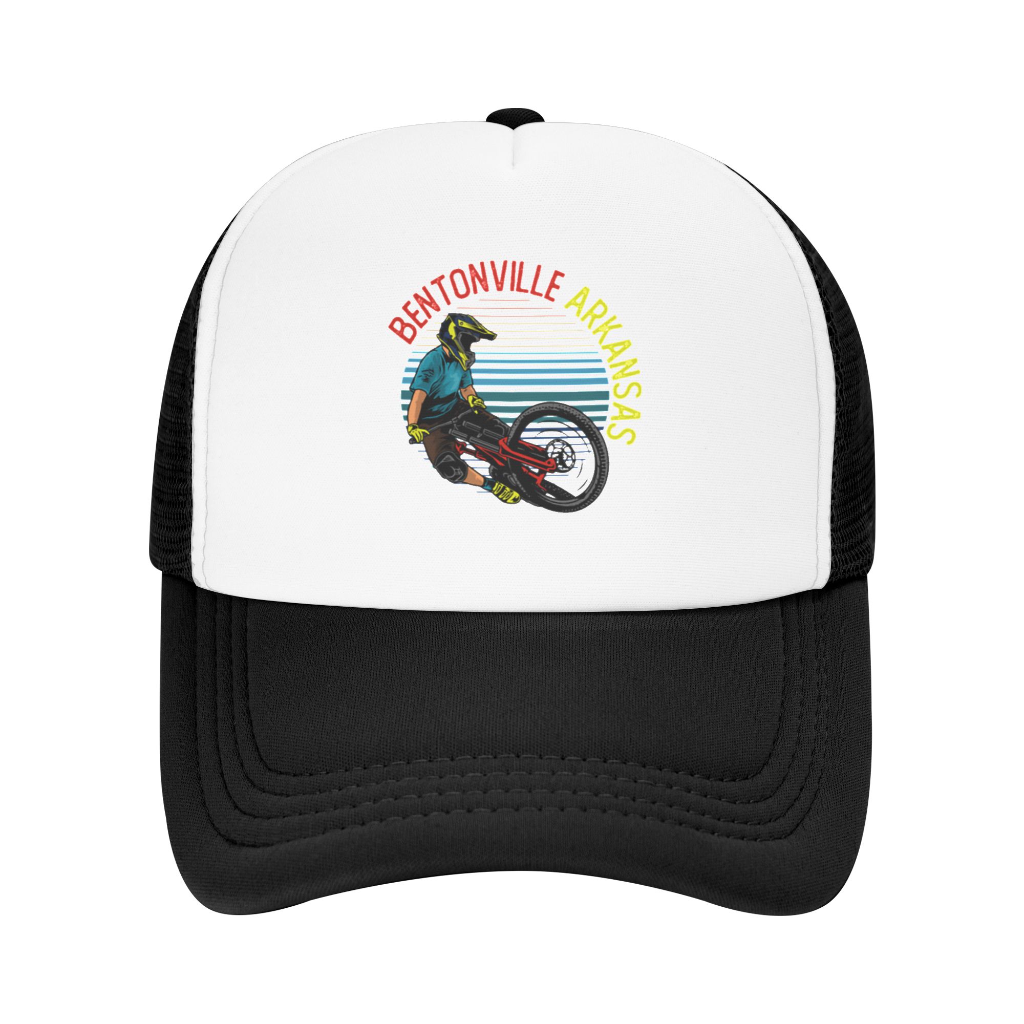 Mountain Biking Bentonville Arkansas - ファッションヴィンテージレトロベントンビルアーカンサスマウンテンバイクメッシュ野球帽日常通勤高級女性帽子