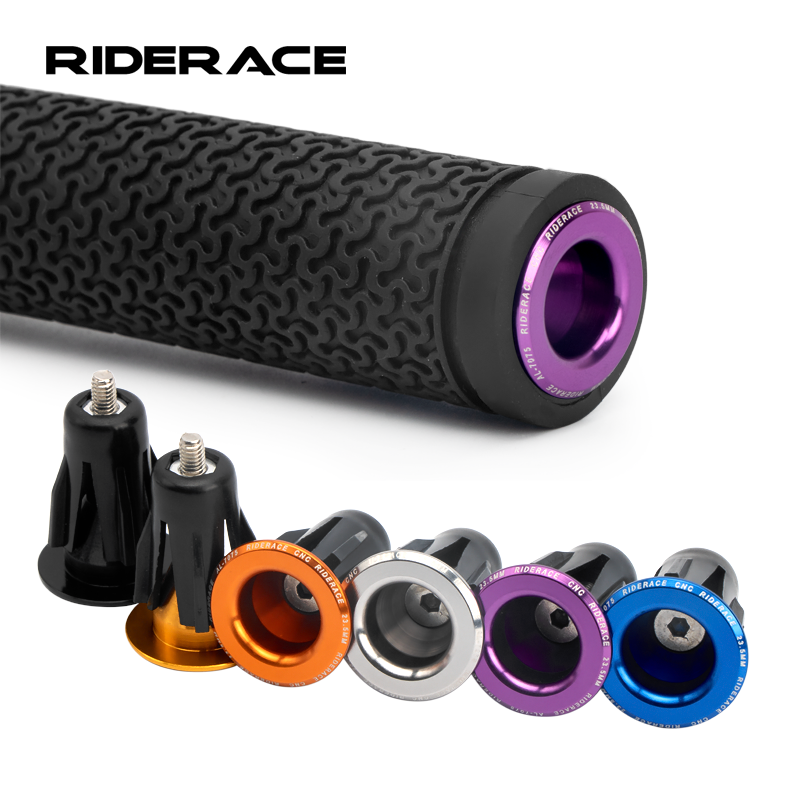 Mountain Biking Hat - RIDERACE 自転車グリップ ハンドルバーエンドキャップ 23.5MM アルミ合金 ロードサイクリング