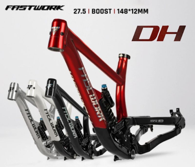 Mountain Biking In The Uk - フルサスペンションフレームDHアルミバイクソフトテール27.5インチリアトラベル200mm MTBフレームセットブースト12X148mm 4リンク DPDによるEU・UK向け配送