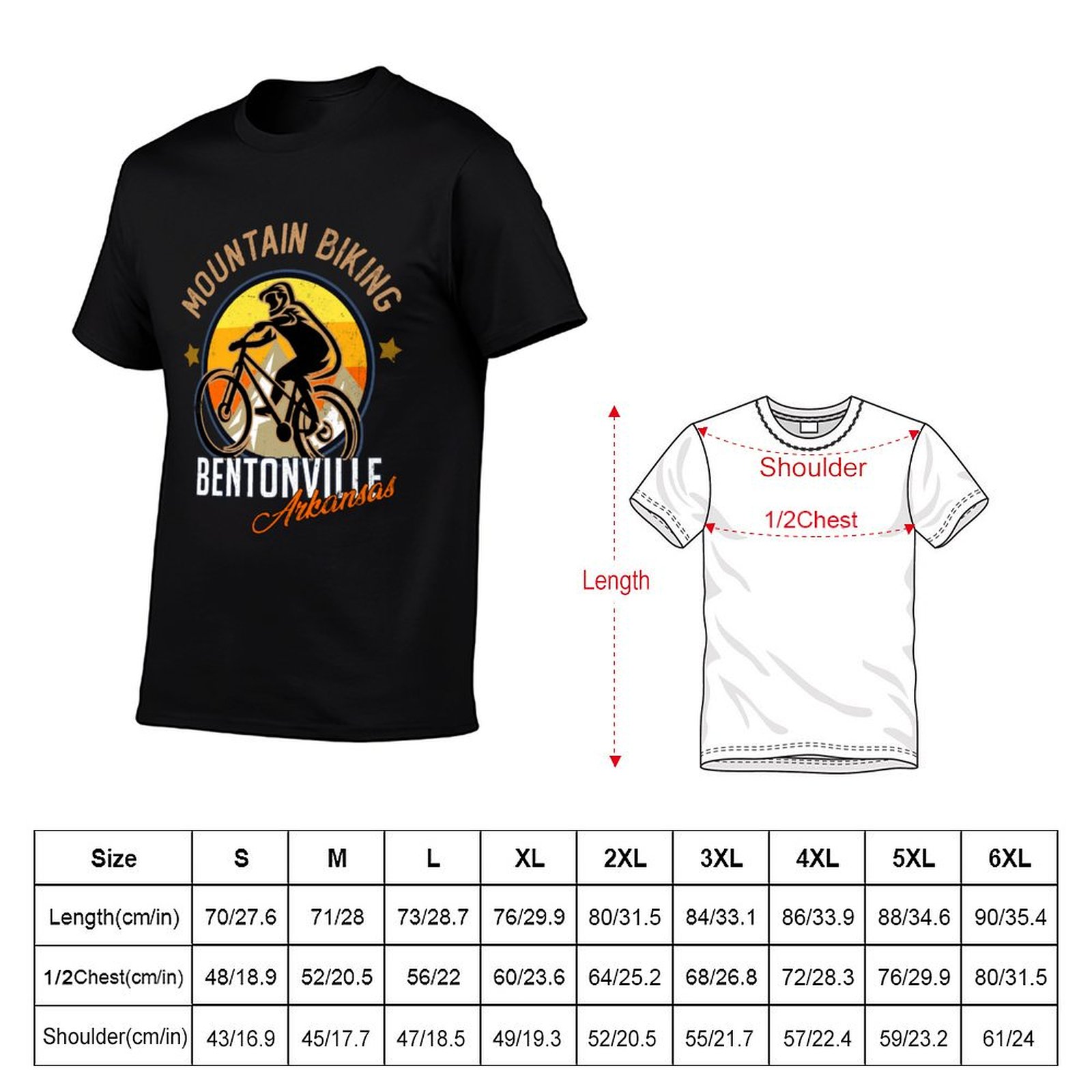 ベントンビル アーカンソー マウンテンバイク Tシャツ 面白 - Mountain Biking In Arkansas のレビューと価格